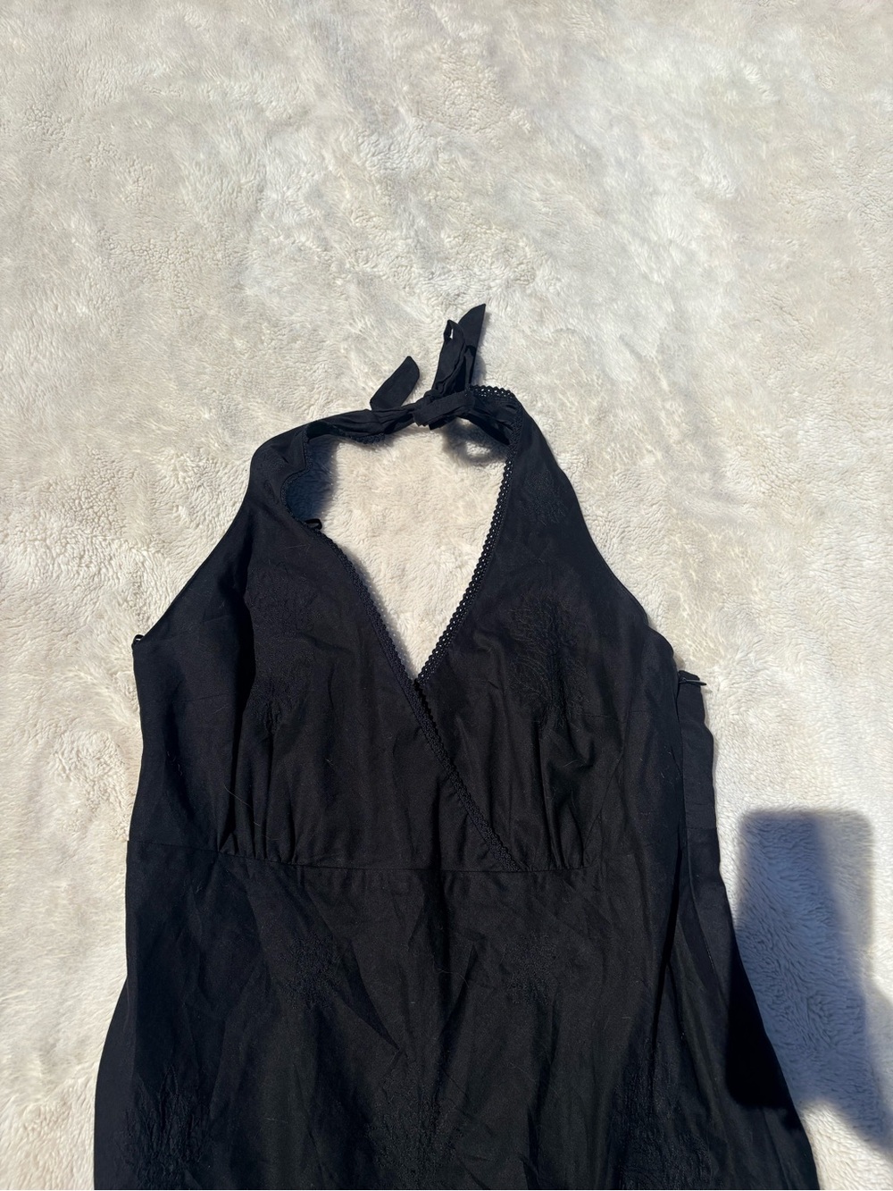 J.Crew Black Embroidered Floral Dress Size 4 | Romantic Minimalism 100% Cotton - Picture 8 of 15